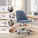 preview thumbnail 19 of 46, Armless Fabric Home Office Desk Chairs, Adjustable Height Swivel Task Vanity Chair, Task Chairs with Swivel Wheels - N/A