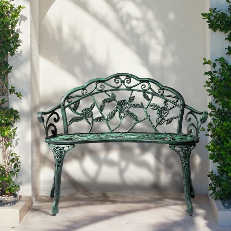 Patio 38.5 in. Cast Aluminum Park Bench