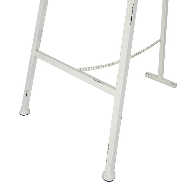 White Metal Tall Adjustable Display Stand 3 Tier Anchor Easel with Foldable Stand and Chain Support