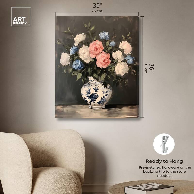 Classic Bouquet Canvas by Art Remedy, Gallery Wrapped