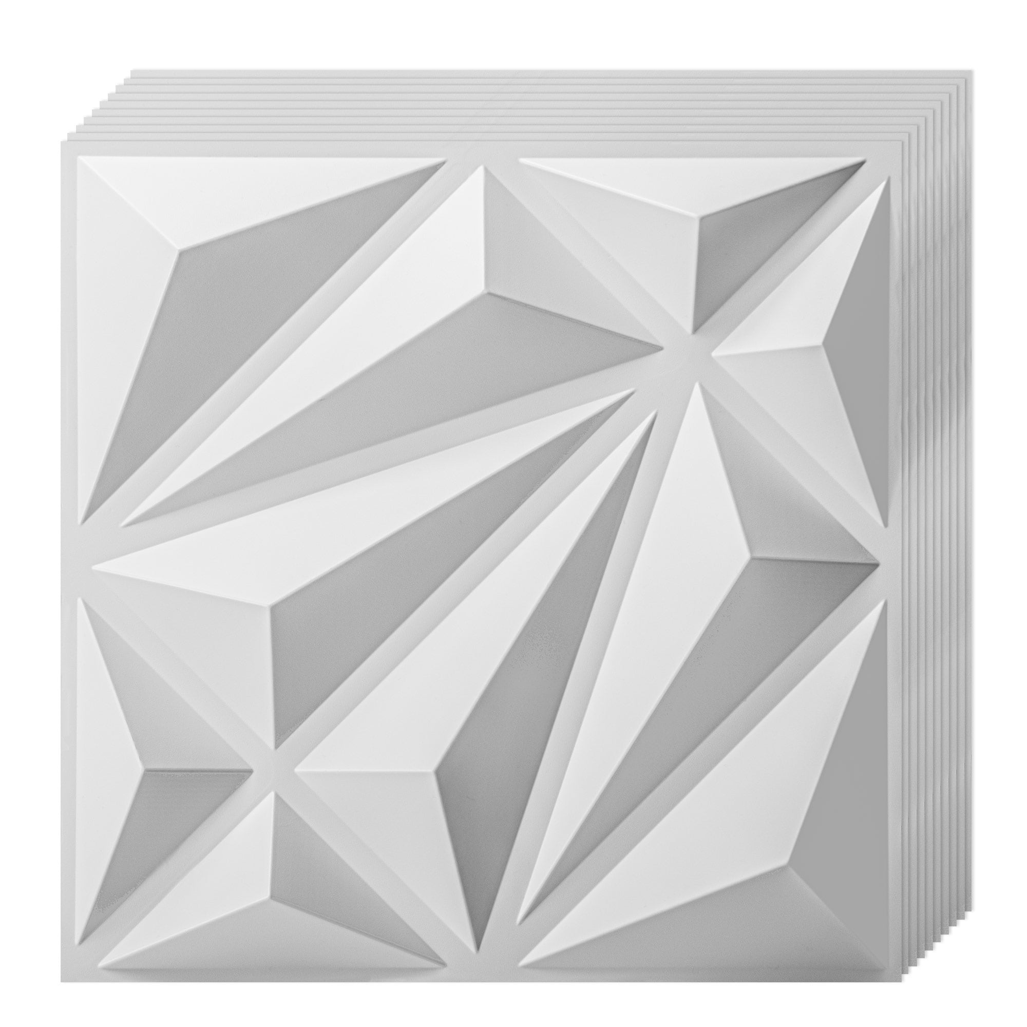 Art3d 33PCS 3D Wall Panels Ceiling Tiles, 11.8"x11.8" (31.9 sq.ft.), Black or White