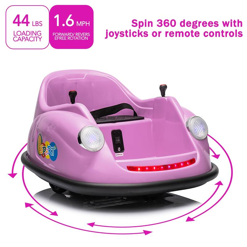 360° Rotation 12v Kids Electric Ride on Bumper Car