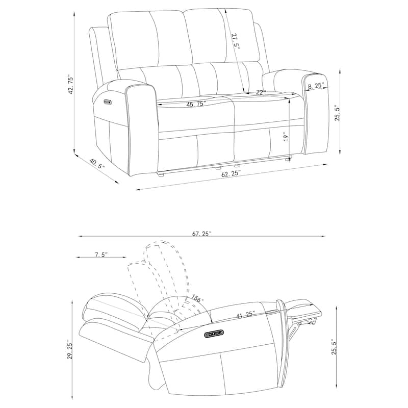 Brickston Triple Power Reclining Sofa Set