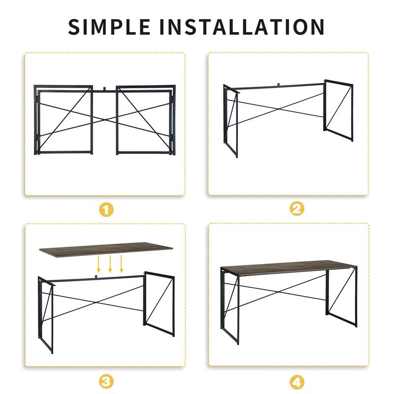 Homy Casa Modern Folding Table, Multipurpose for Board & Game Play