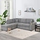 preview thumbnail 3 of 79, 84.75" Sleeper Sofa Bed, 2 In 1 Pull Out Sofa Bed L Shape Couch With Storage Ottoman For Living Room, Bedroom Couch