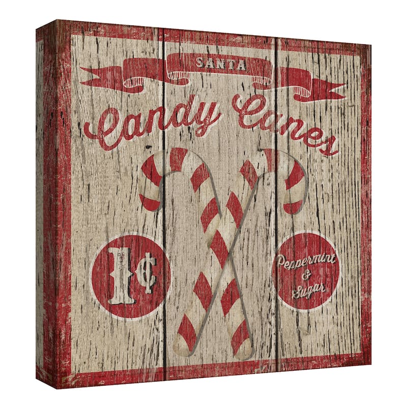 Candy Canes by Beth Albert Canvas Art Print