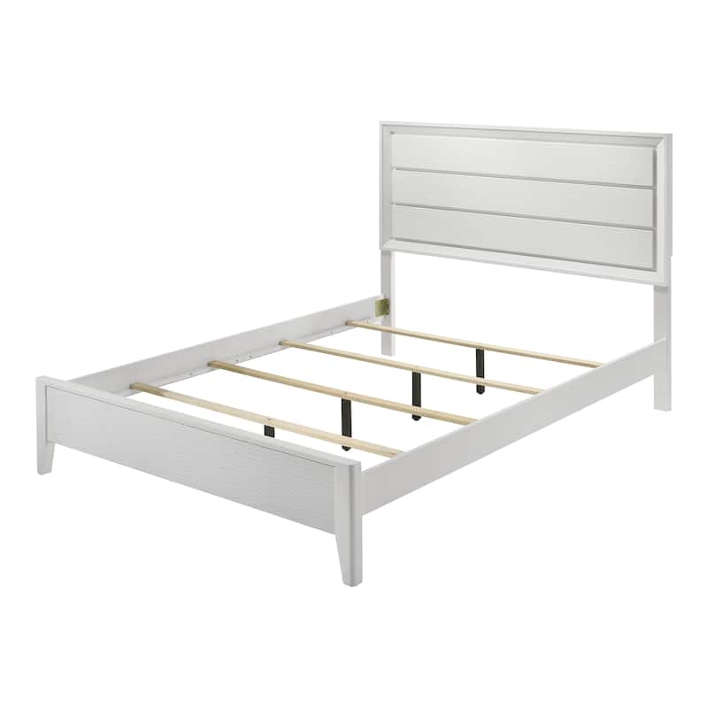 Furniture of America Kawi Modern 3-Piece White Wood Panel Bedroom Set