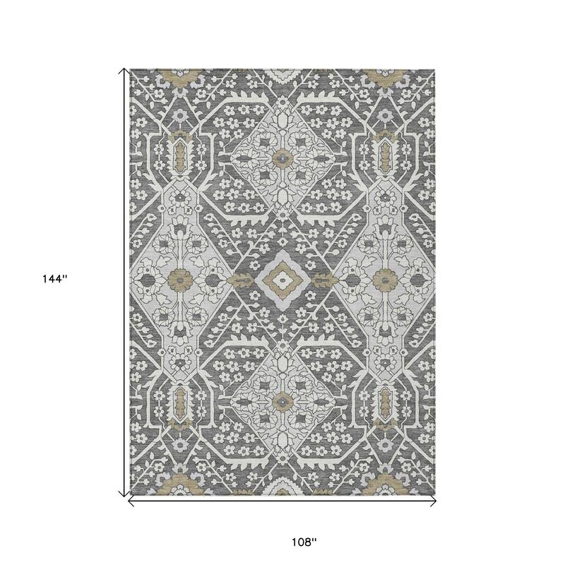 HomeRoots Floral Transitional Rectangle Outdoor Rug