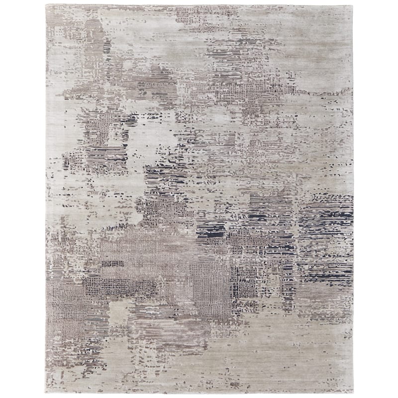 Grand Bazaar Valin Hand Tufted Abstract Modern Area Rug - 10' x 14' - Brown/Tan/Black