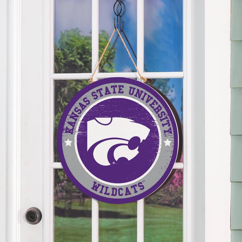 Kansas State University Wooden Door Decor Wall Sign - Multi-Color