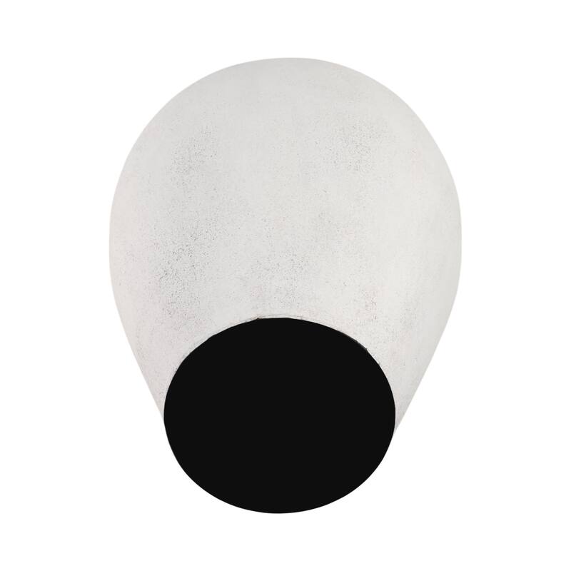 Ceramic Sculpted Rim Textured Floor Vase - 30"