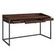Thumbnail 12, WYNDENHALL Brinkley SOLID ACACIA WOOD Modern Industrial 60 inch Wide Writing Office Desk. Changes active main hero.