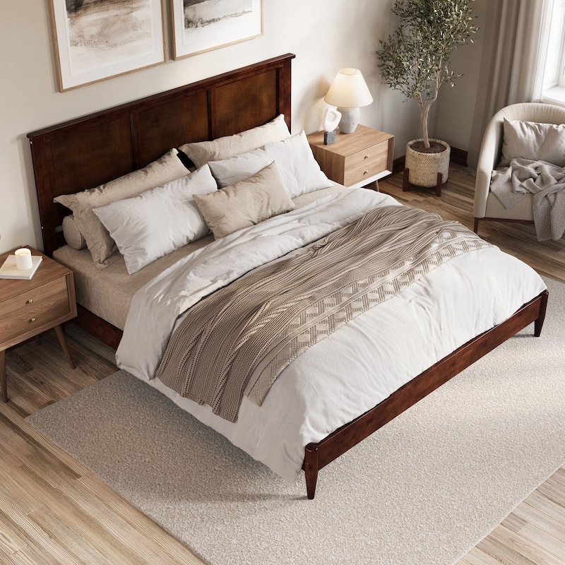 Charlotte Solid Wood Low Profile Platform Bed