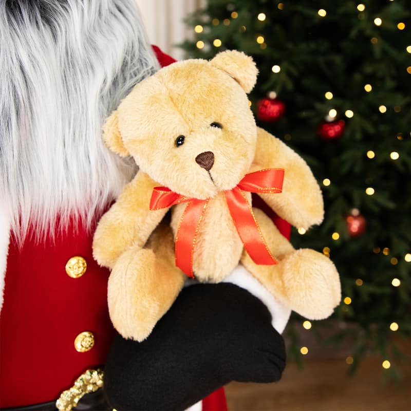 African American Standing Santa Claus with Presents Christmas Decoration - 5'