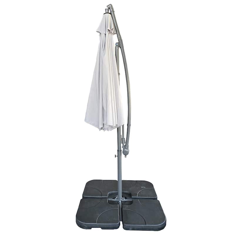 without Plastic base -10ft Offset Patio Umbrella - Offset Hanging Cantilever Patio Outdoor Market Umbrella Protection