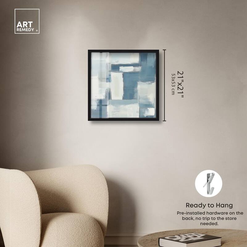 Deconstructed Blue III Shadowbox by Art Remedy