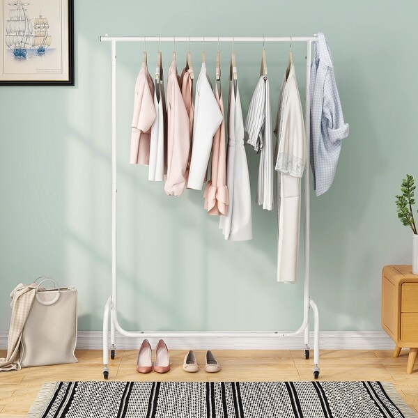Bed bath and beyond clothes rack on wheels hotsell