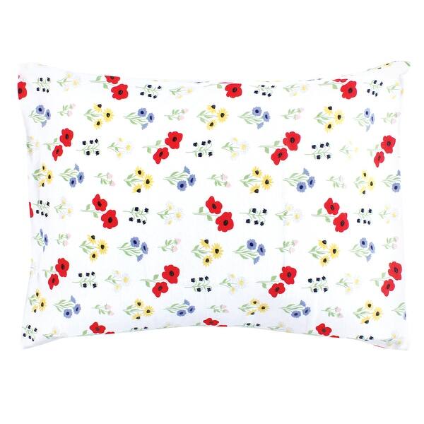 slide 1 of 1, Hudson Baby Infant Girl Cotton Toddler Pillow Case, Wildflower, One Size - Wildflower Wildflower - One Size