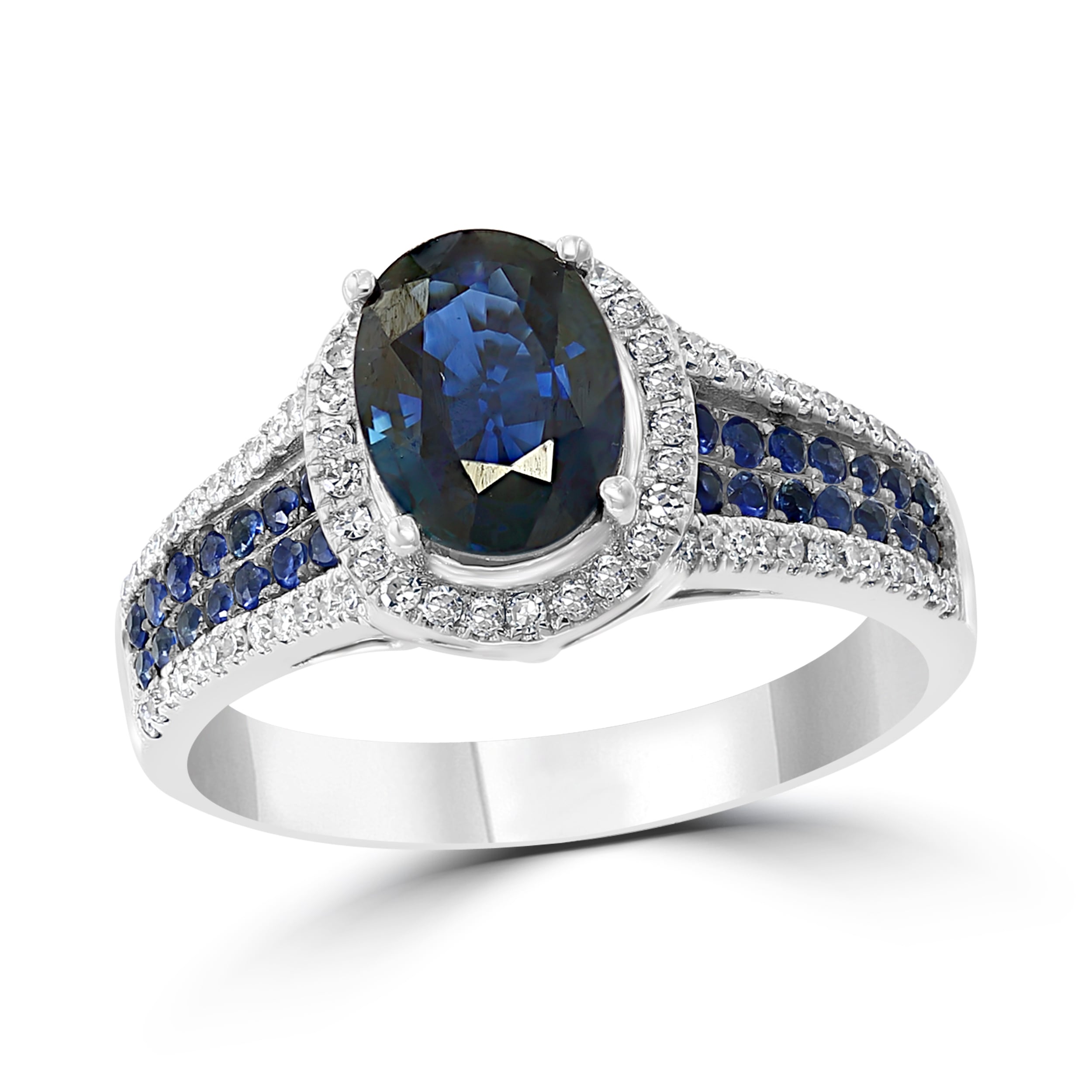 EFFY 14K Gold Diamond Natural Sapphire Ring