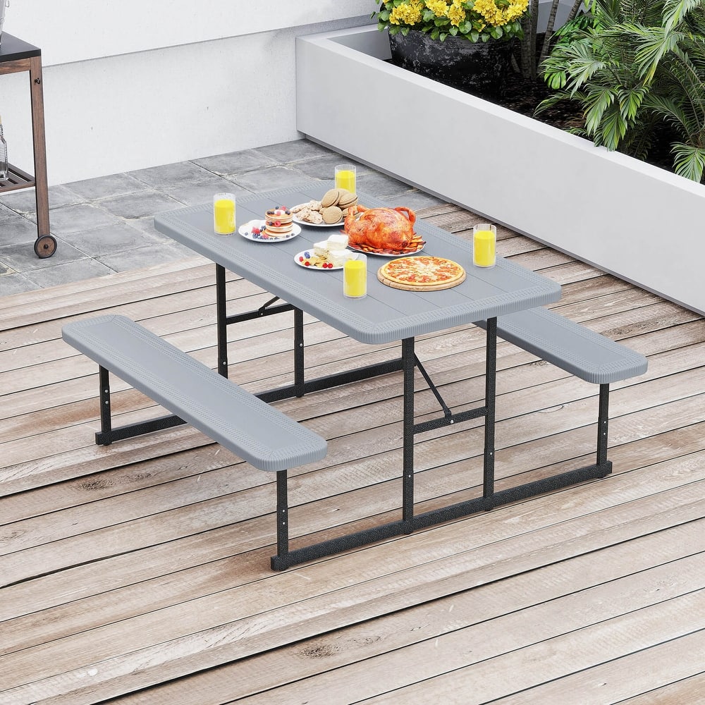 Costway Picnic Table Bench Set for 2-4 People Outdoor Rectangular - See Details