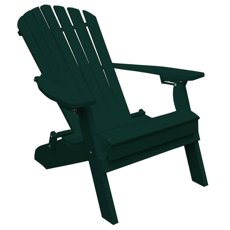 Poly Folding and Reclining Adirondack Chair - Turf Green