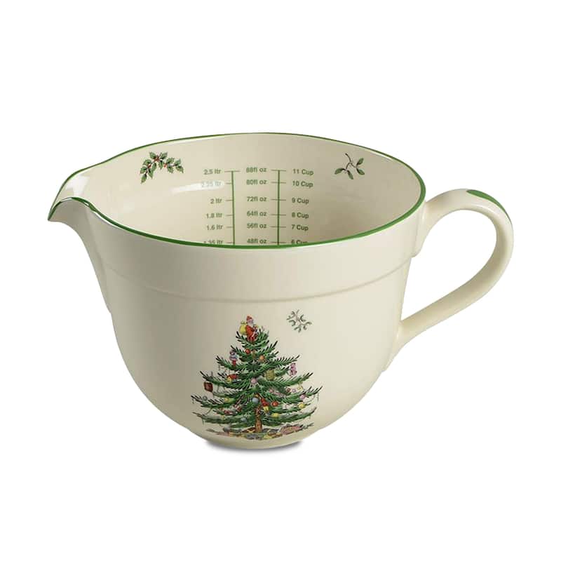 Spode Christmas Tree Batter Jug - 8.25" D x 6" H - 8.25" D x 6" H - Multicolored - 1 Piece