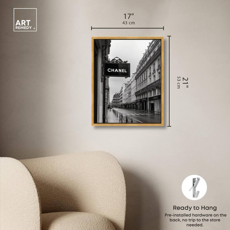 Parisian Fashion Star Canvas by Art Remedy