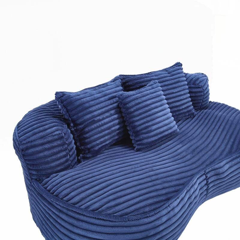 Lazy Sofa Durable Comfort Lounger High Back Bean Bag Chair Couch for Adults and Kids - 2 Seat