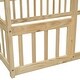 preview thumbnail 8 of 26, Full Wood House-Shaped Floor Bed with Fence, Guardrails