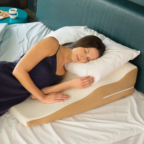 Wedge pillow with on sale cover