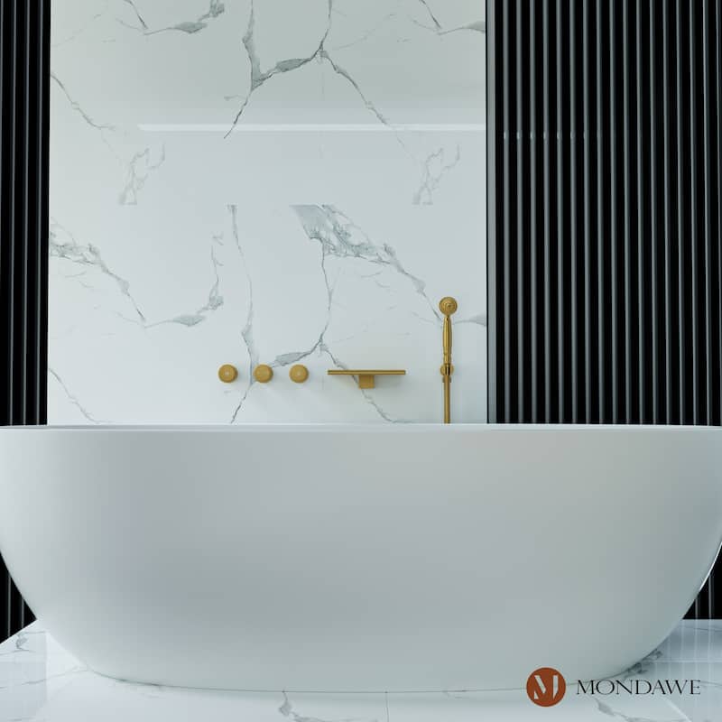 3-Handle Waterfall Wide-Spray High Pressure Tub and Shower Faucet