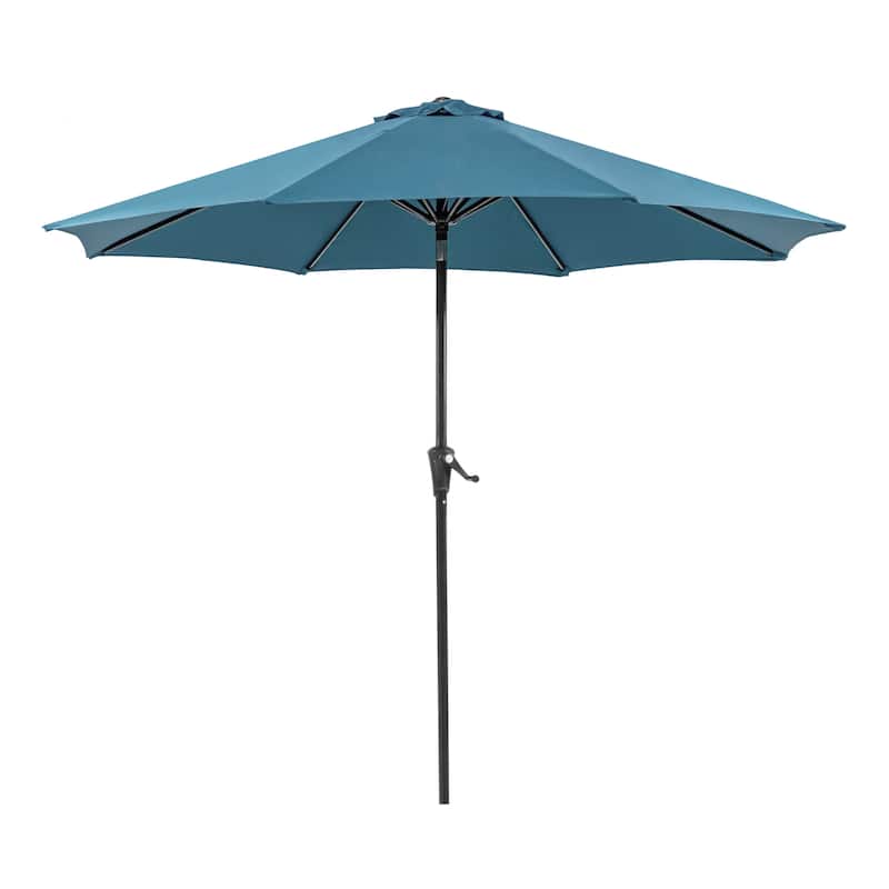 Leona 9-foot Steel Round Market Umbrella with Tilt and Crank by Furniture of America