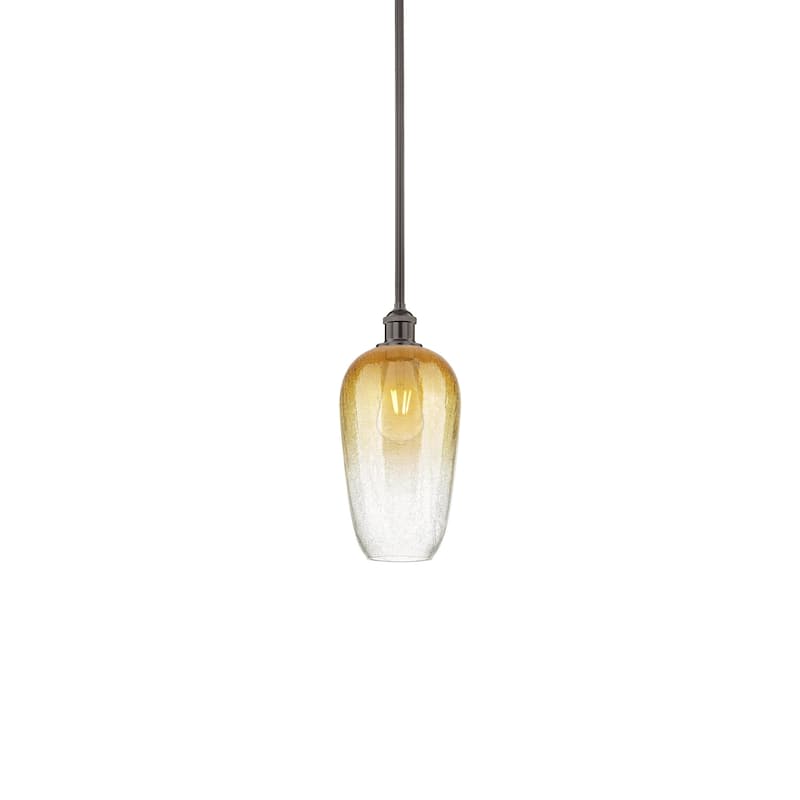Innovations Lighting 616-1S-15-7 Brookhaven Flute Pendant Brookhaven - Oil Rubbed Bronze / Amber