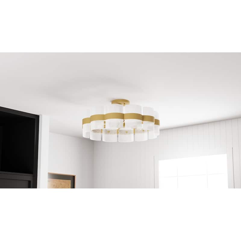Sweeney 6-Light Soft Gold Semi-Flush Mount