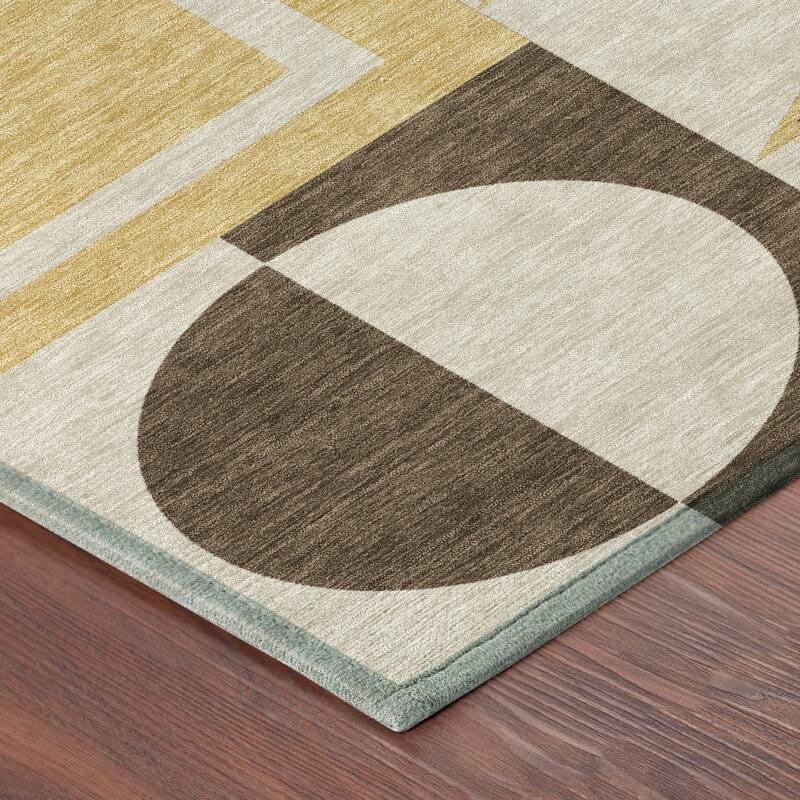 Machine Washable Indoor/ Outdoor Modern Crowley Chantille Rug
