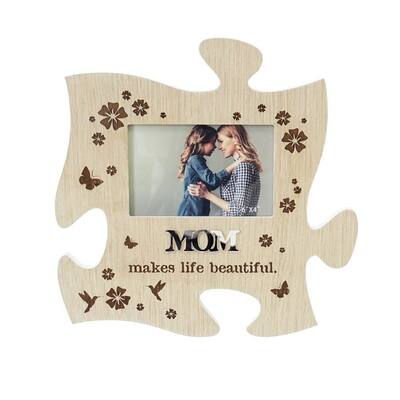 Puzzle Piece With Text -Mom Photo Frame