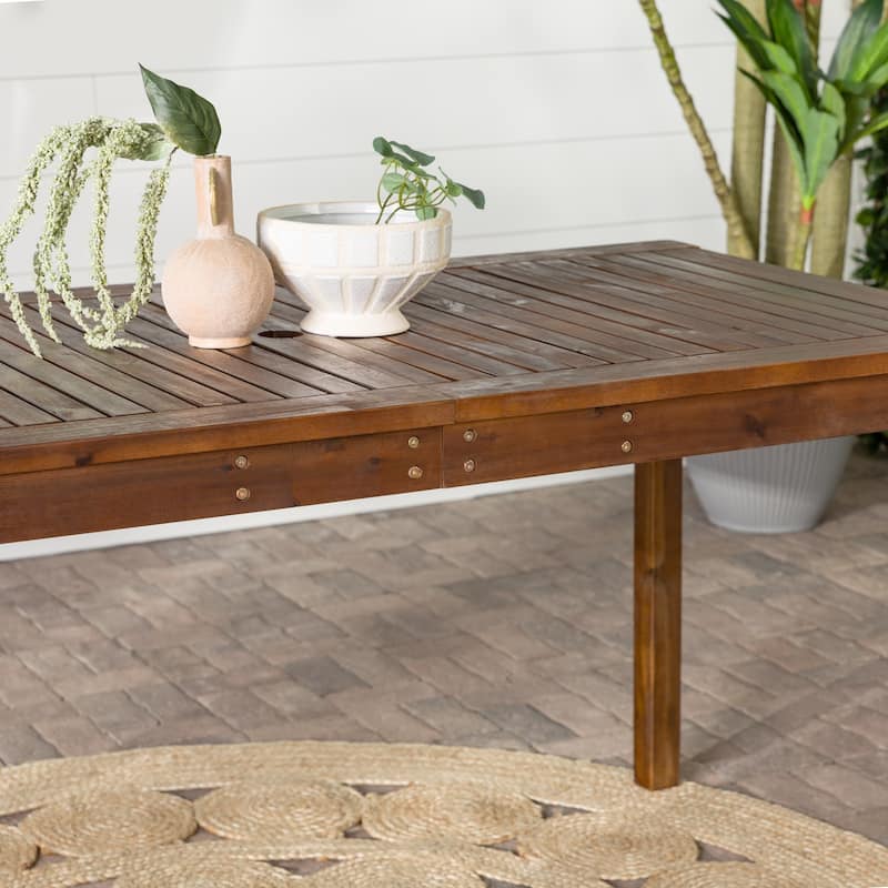 Walker Edison Surfside 5-piece Acacia Wood Outdoor Dining Set - 60 x 34 x 30h