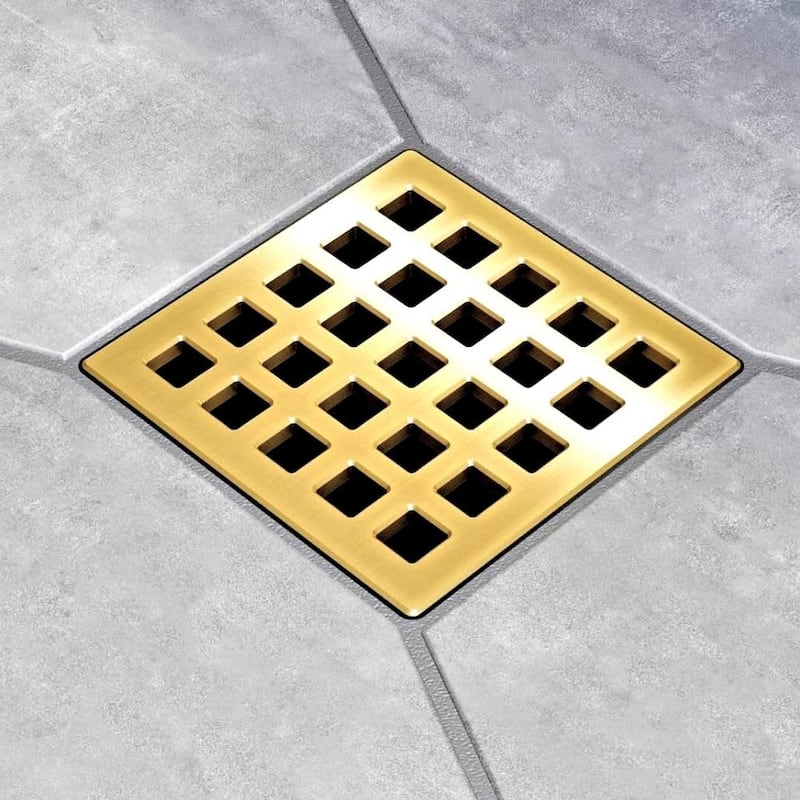 Ebbe America E4803-BG QUADRA - Brushed Gold - Unique Drain Cover - Brushed Gold