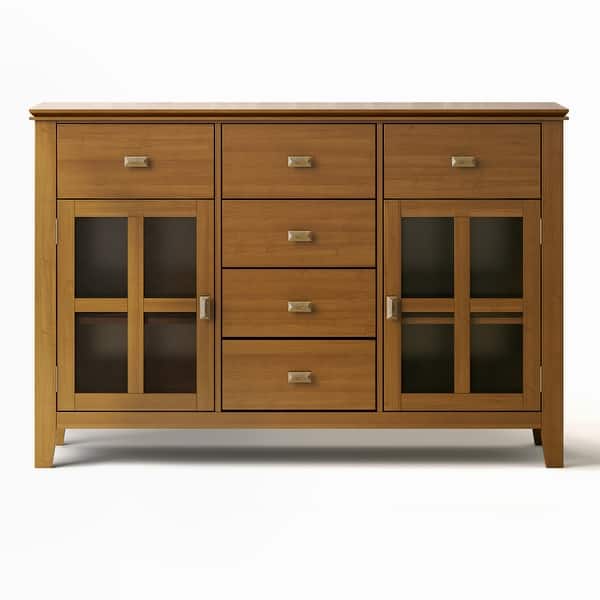 Wyndenhall Stratford Solid Wood 54 Inch Wide Contemporary Sideboard Buffet Credenza 54 Inch Wide 54 Inch Wide Overstock 10566211