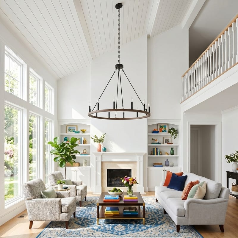 Acroma 12-light Farmhouse 40In Wagon Wheel Chandelier with UL - 40'' D x 138'' H