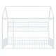 preview thumbnail 37 of 40, House-Shaped Design Metal Full Size Bed Frame with Fence and Shelves