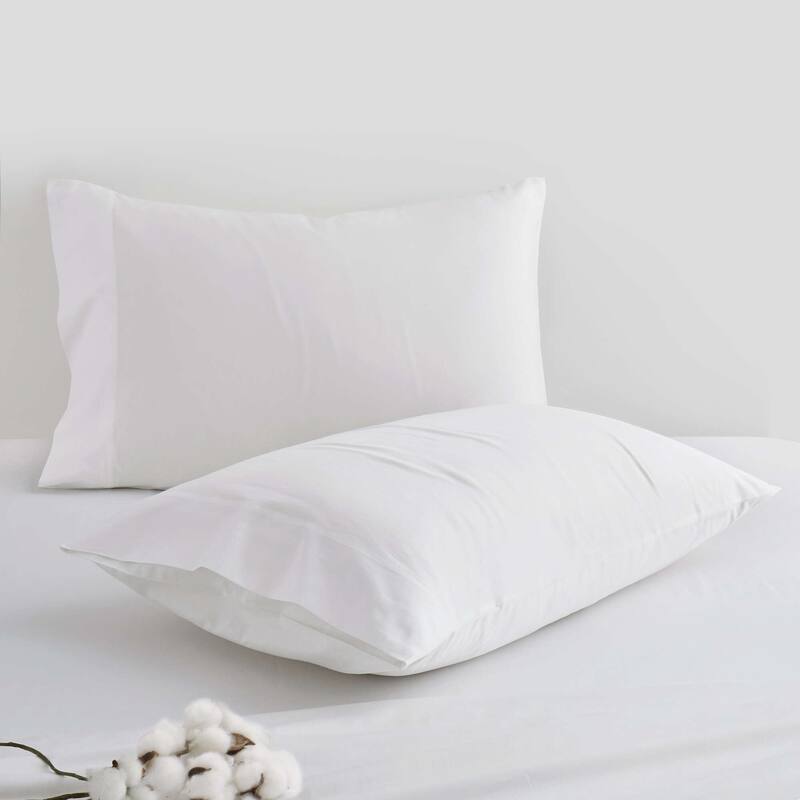 400 Thread Count Organic Cotton Sheet Set, Ultra-Soft & Breathable with Fitted, Flat Sheet & Pillowcases