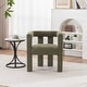 preview thumbnail 11 of 46, Set of 1 Chic design Barrel shaped Fabric Upholstered Accent Armchair Green Mist