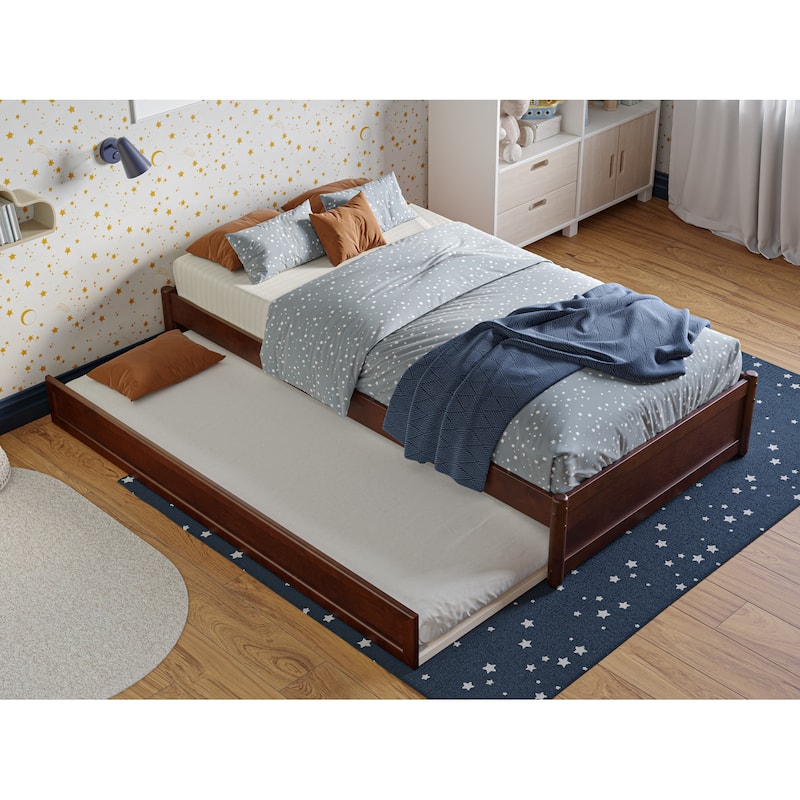 Barcelona Panel Platform Bed with Twin Trundle