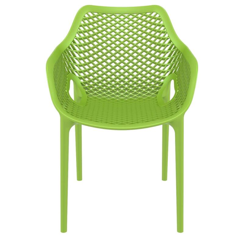 32.25" Tropical Green Outdoor Patio Dining Arm Chair - Extra Large