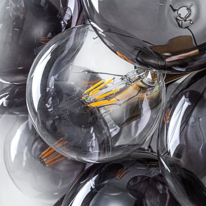 6-Light Bold Modern Gradient Glass Cluster Bubble Chandelier - 24.8 in