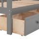 preview thumbnail 14 of 42, Multi-Functional Twin Over Twin Bunk Bed with 3 Drawers, Storage Stairs, Armrest and Full-Length Guardrails for Kids