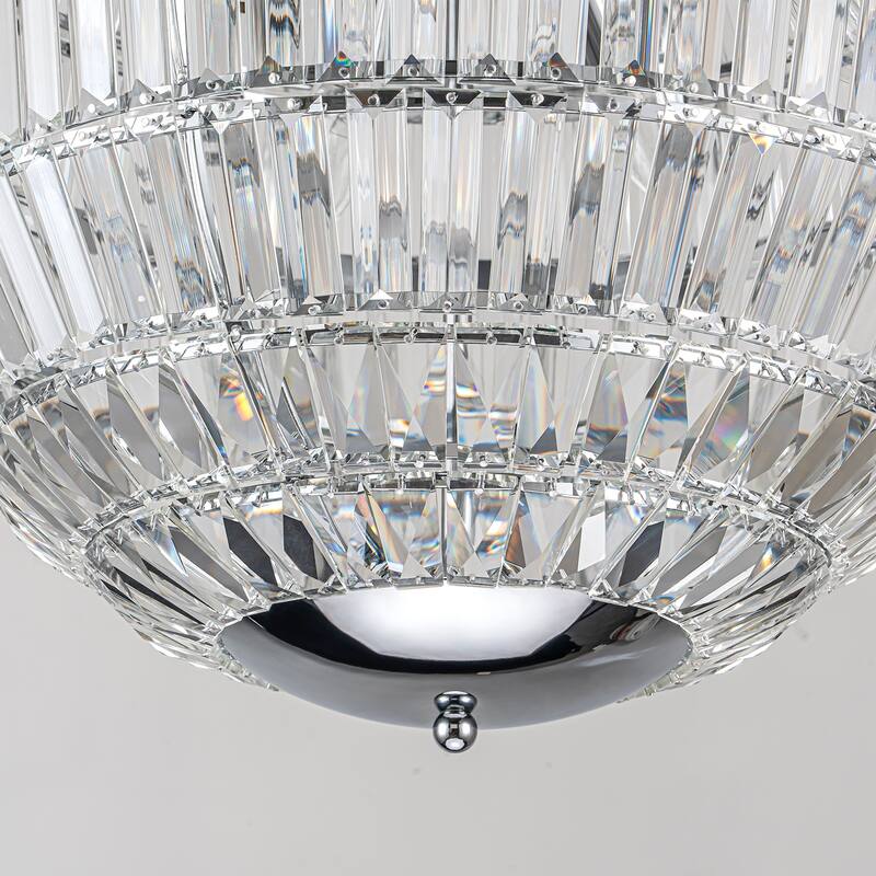 Ennu Retro Antique Sphere Crystal Chandelier Adjustable Dining Room Chandelier - W19.09"