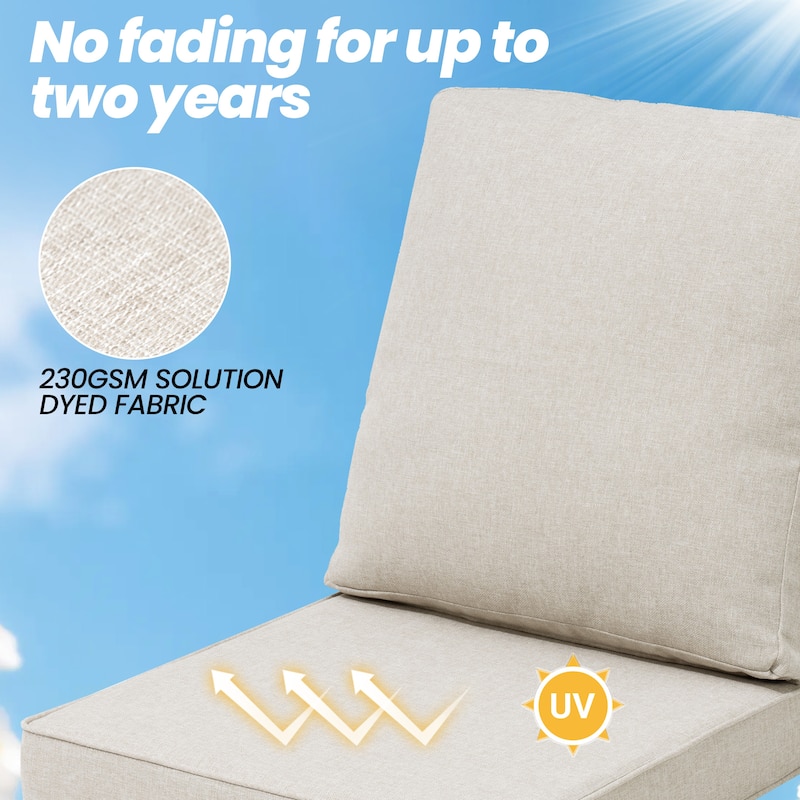 21 W x 22 D in. Deep Seat Outdoor Cushion Set by Crestlive Products
