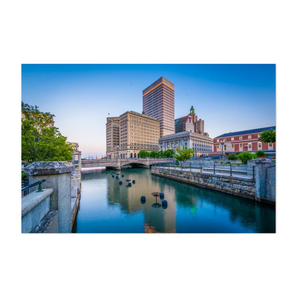 Providence Rhode Island Downtown Riverfront Skyline Art Print/Poster